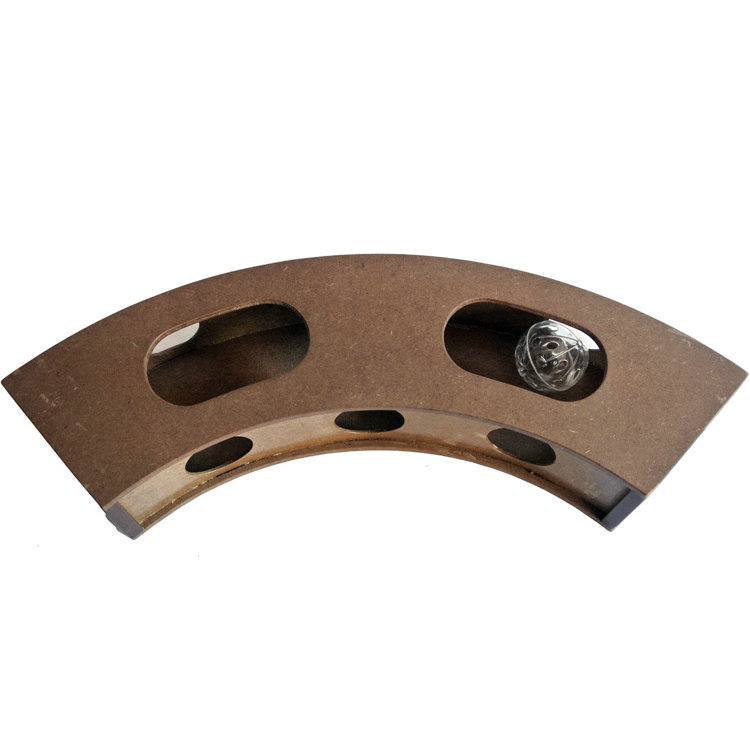 木质猫玩具带铃铛球